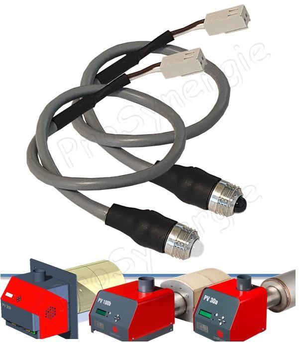 Capteur de niveau pour brûleur Pelltech (émeteur et récepteur) avec câble et connecteur