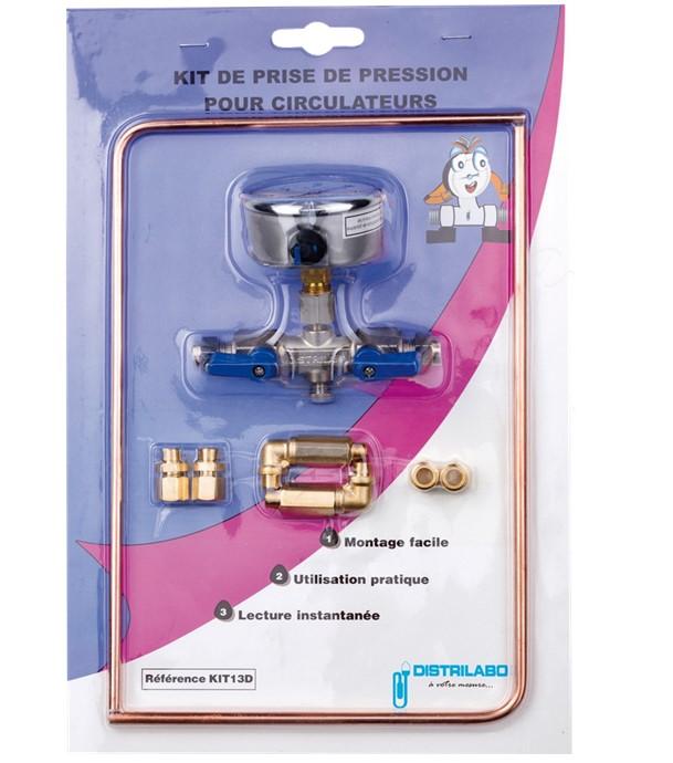 Kit pour mesure da la pression différentielle pour circulateur chauffage à brides