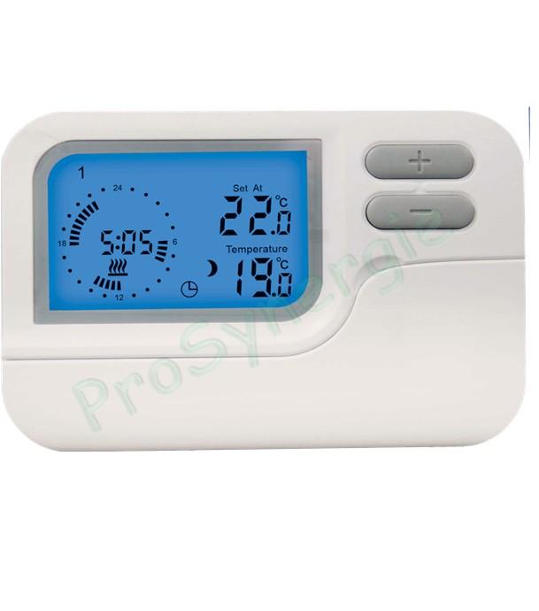 Thermostat programmable filaire ou radio pour installation de chauffage et rafraîchissement/climatisation