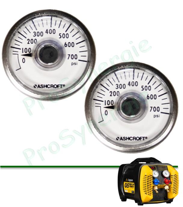 Jeu de 2 manomètres (HP et BP) pour Station récupération G5Twin