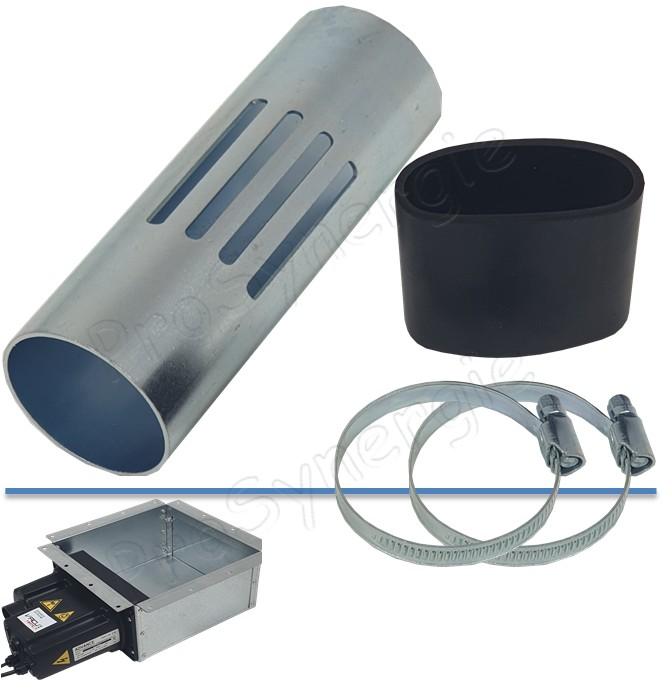 Kit manchon, colliers et régulateur de débit Ø 50 mm pour aspiration d´un transfert pneumatique de granulés