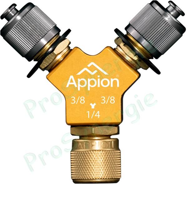 Raccord de dérivation Y  - Femelle 1/4'' - 2 x Mâle 3/8''