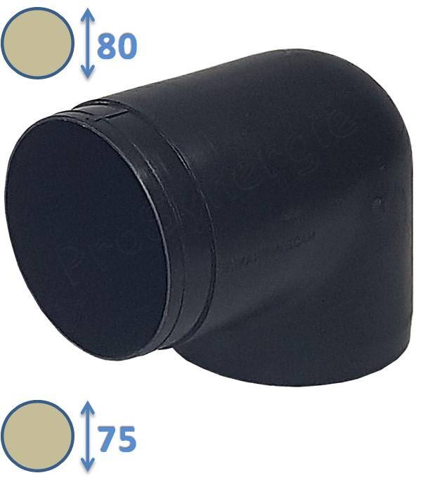 Coude Equerre diam 80 - Réseau Ventilation Optiflex Rond