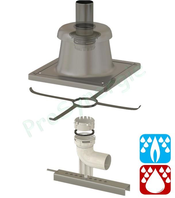 Kit PP Flexible Mural pour Chaudières ventouses Gaz ou Fioul Condensation
