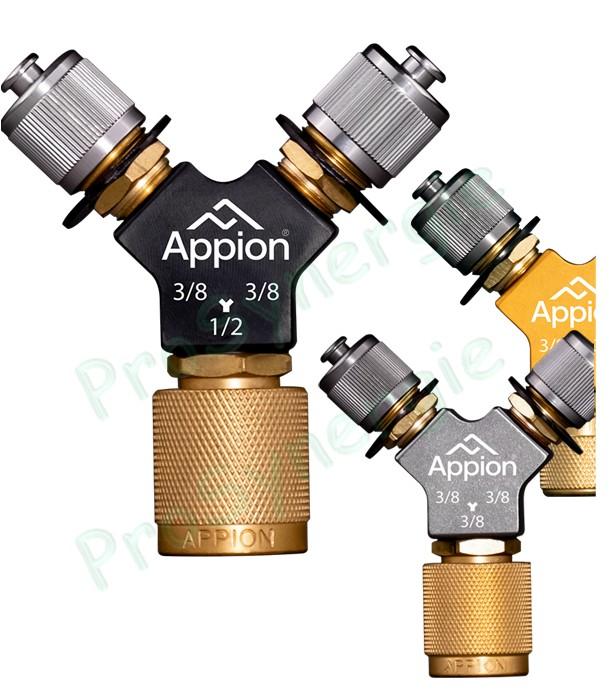 Raccord de dérivation Y  - Femelle 1/2'' ou 1/4'' ou 3/8'' - 2 x Mâle 3/8''