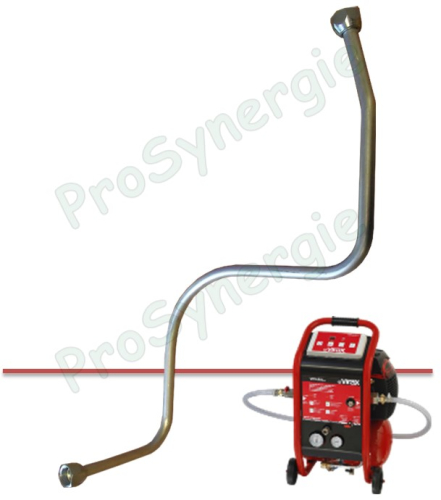 Tuyau aluminium complet d´amenée d´air comprimé de la désemboueuse Virafal (Ropuls)