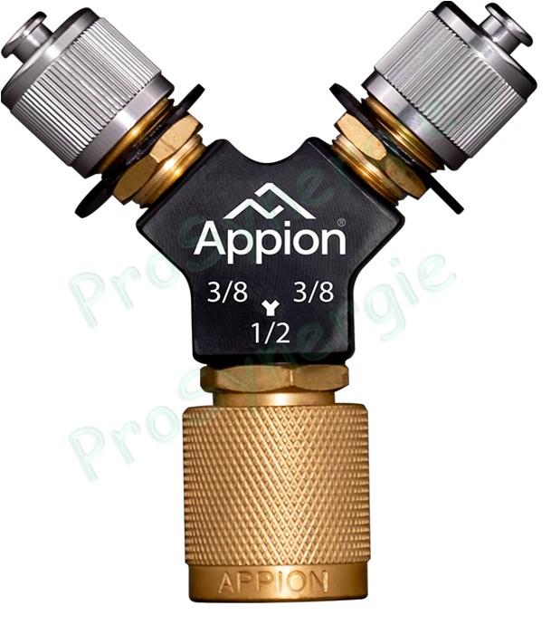 Raccord de dérivation Y  - Femelle 1/2'' - 2 x Mâle 3/8''
