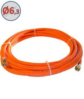 Tuyau 10 m - Ø 6.3 mm - avec raccords sertis 3/8e G
