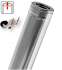 Kit CréaPlus Inox - Conduit cheminée Isolé (Duoten) hauteur utile 2,92 mètres Int./Ext. = Inox 316 / 304 - Øint/ext 80/130mm - Conduit de finition bas Inox laqué noir (RAL9005)