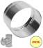 Kit limiteur de tirage Inox raccordement anti bistre sur buse mâle départ d'insert Ø 180 mm vers flexible Ø 180/186 (int./ext.)
