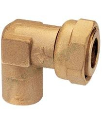 Raccord gaz coudé 90° à braser Ø 16 - F (écrou) Ø 1/2´´