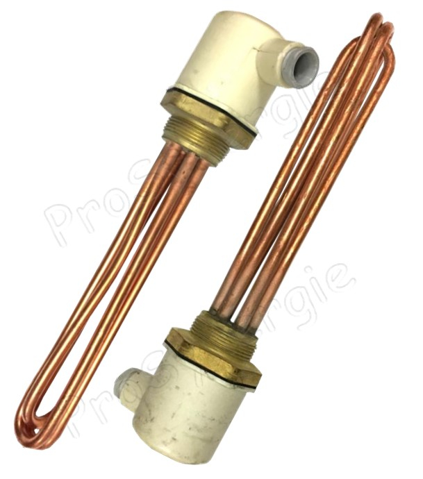 Résistance cuivre pour ballon 230/400V jusqu´à 7.5KW ØM 1´´1/2 (Attention : thermostat non compris)