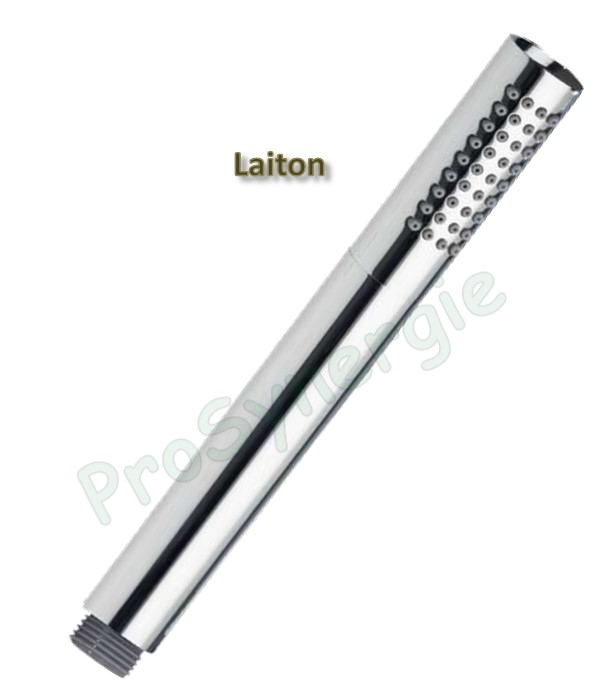 Douchette à main Stilo anticalcaire laiton. 1 jet - Ø 30 mm X 200 mm