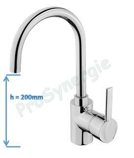 Robinet mitigeur lavabo bec rond Kome