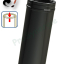 Kit S/Rampant - Conduit cheminée Isolé (Duoten) hauteur utile 1,4 mètres Int./Ext. = Inox 304 / (I 304 ou Galva) laqué noir (RAL9005) - Øint/ext 200/250mm