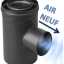Kit raccordement Pellet concentrique Ø 80/125 mm sur cheminée isolée extérieure