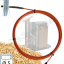 Lot ramonage 5m (flexible + hérisson PVC Ø 80mm réf 1336) + entretien Poêle à pellet (2 pots de Pellet A9 réf 3280)