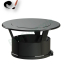 Kit S/Rampant - Conduit cheminée Isolé (Duoten) hauteur utile 1,4 mètres Int./Ext. = Inox 304 / (I 304 ou Galva) laqué noir (RAL9005) - Øint/ext 200/250mm