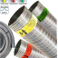 Mètre de Tubage Flexible Double Peau (en carton de  8m) pour conduit de cheminée Inox 316/316 (bandeau jaune) Ø 125/131 (int./ext.)