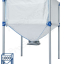 Kit automatique transfert de granulés à partir du bas d´un silo de stockage textile (1m³) avec une cassette à débourrage + registre, vers le remplissage d´un poêle/chaudière avec un doseur et aspirateur filtrant