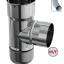 Kit raccordement arrière Pellet concentrique Ø 100/150 mm sur conduit maçonné intérieur (rajouter flexible)