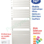 Hita - Sèche serviette (RAL 9016) chauffage central mixte (élec.) HxL = 1290x500mm - Puissance = 653W (élec. 500W)